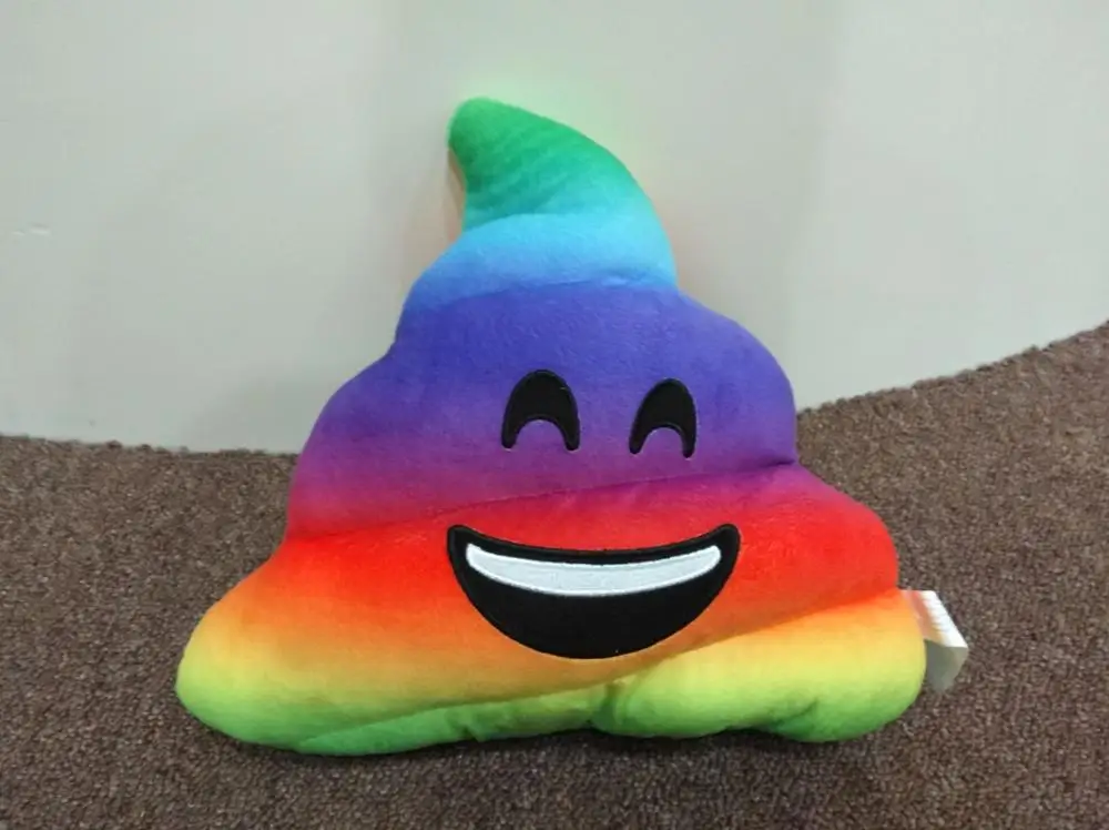 poop emoji pillow pink