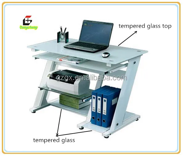 Small White Tempered Glass Computer Desk Buy Glass Computer Desk