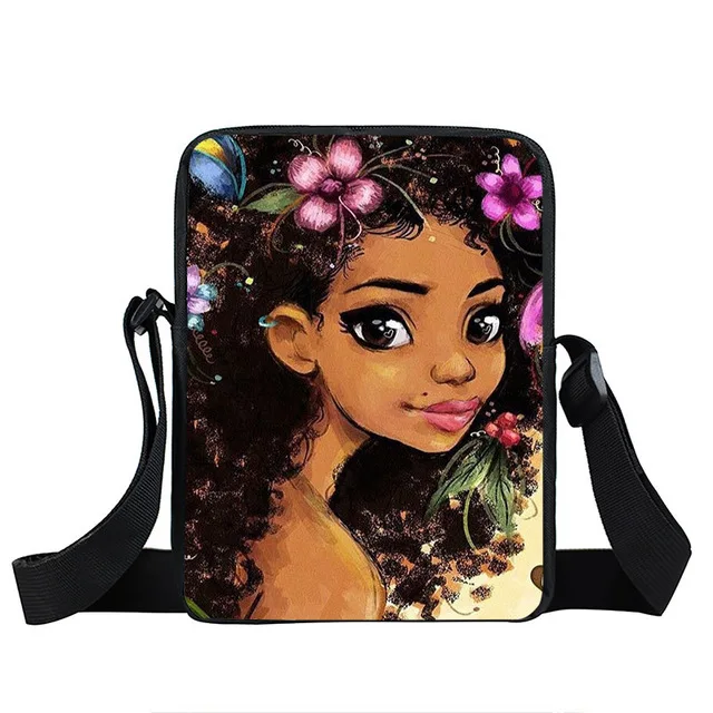 

COOLOST Custom Print Mini Messenger Bag Kids Africa Girl Crossbody Bags Children Handbag School Bag for Girl Boys, Black