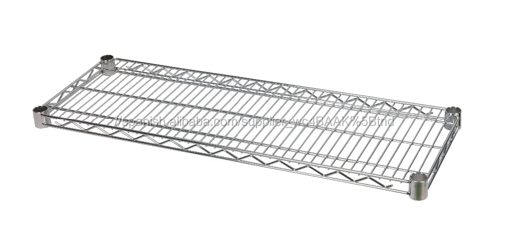 Cuatro ruedas cromado estantería de almacén carro con shelfull