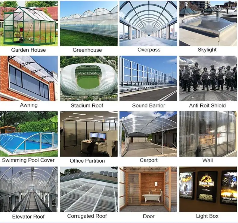 uv protection 100% GE lexan 10 mm solid polycarbonate sheet
