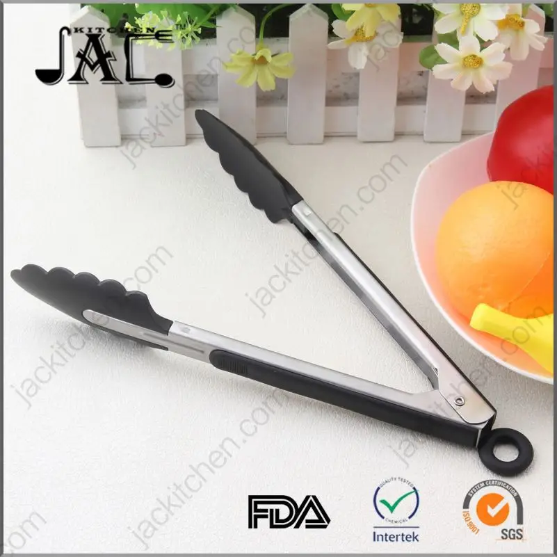 Home & Garden Stainless Steel Heat Resistant Silicone Kitchen Tongs
