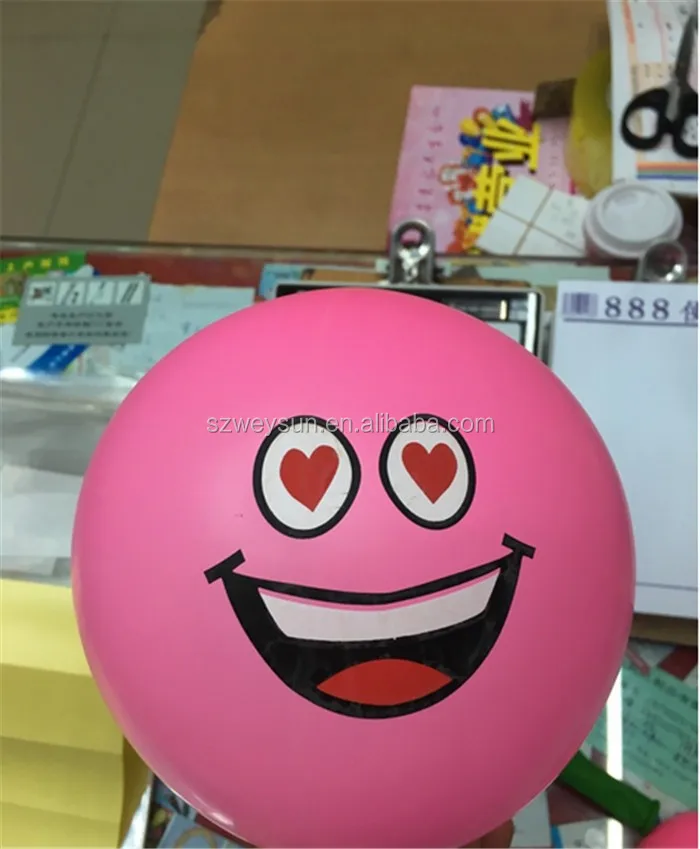 100pcslot Printed Big Eyes Smiley Air Balloon Happy Birthday Party Decoration Ballons Inflatable Latex Balls Kid Toys 476