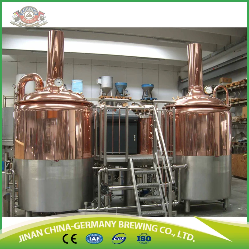 Insulated red copper or stainless steel insulated mash tun heated by ...