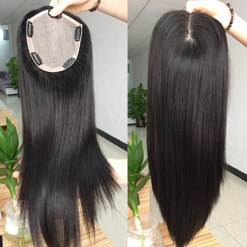 

High quality black women permanent toupee hair prosthesis, Color #1b;can be changed to other color