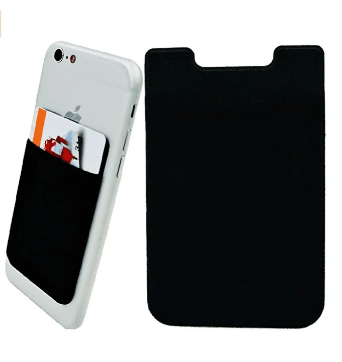 

Phone Card Holder 3M Adhesive Lycra Card Holder for Back of Phone Ultra Thin Stretchy Stick on Wallet Phone Sleeves