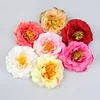 Big 9cm Silk Artificial Peony Flowers Head For Wedding Wall Flower Decoration DIY Scrapbooking Handmade Wreath Hats Flowers