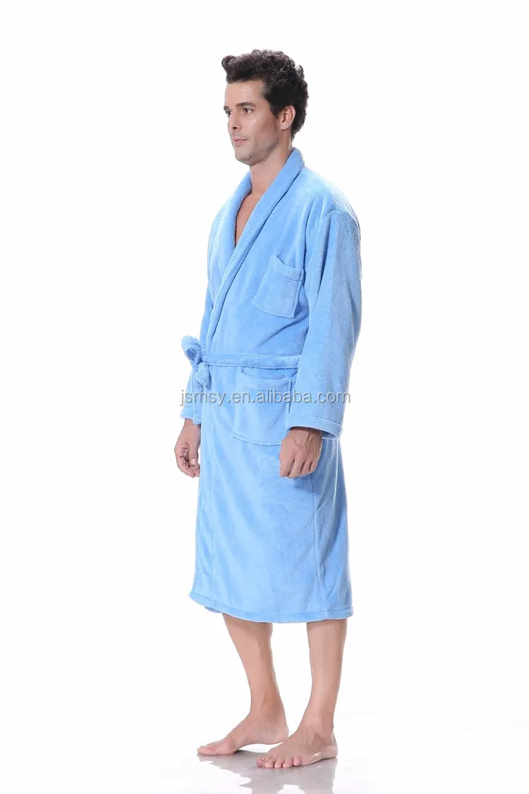 Fluffy Thick Microfibre Flannel Velvet Bathrobe Sleep Robes For Lady