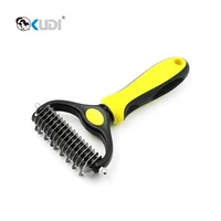 

Pet Grooming Tool Double Sided Tooth Safe Undercoat Dematting Rake Brush Comb For Dogs Mats Tangles Removing