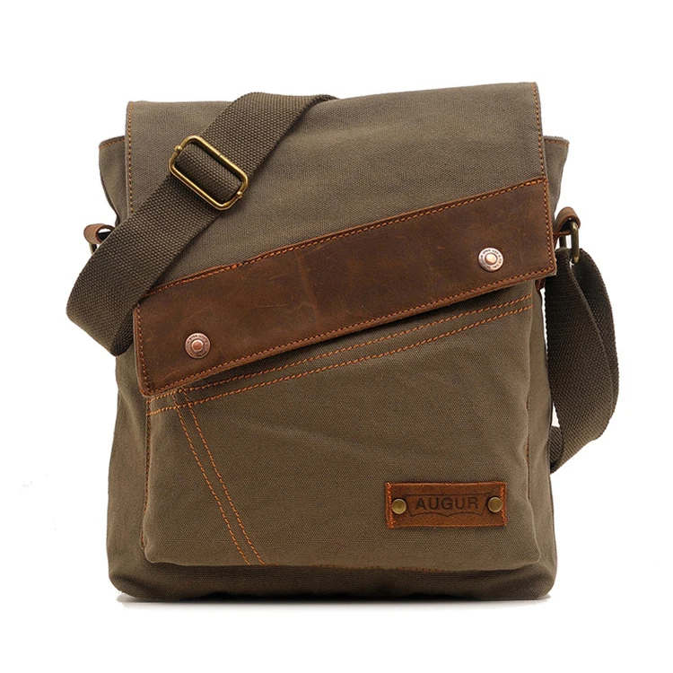 

China wholesale Vintage Shoulder Crossbody Daypack blank messenger bag canvas for men