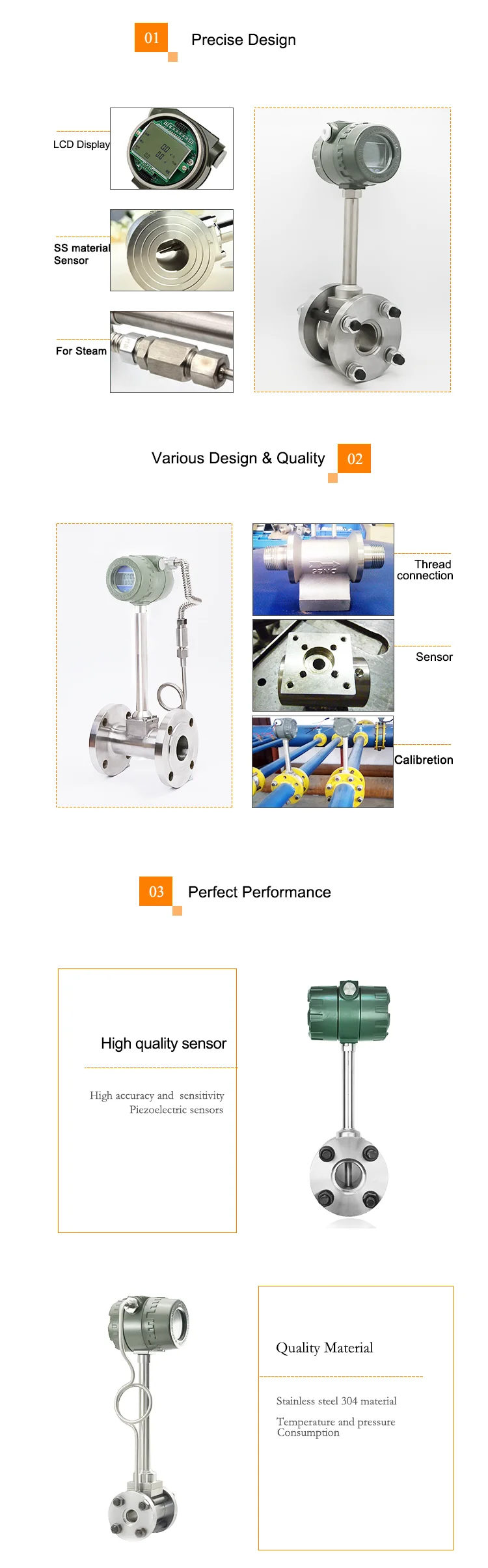 Design of vortex steam flow meter price.png