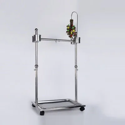 

Factory direct lifting stainless steel parrot stand