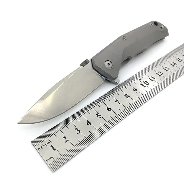 

Pocket Folding Knife With titanium Handle M390 Steel Tactical Knife wood box