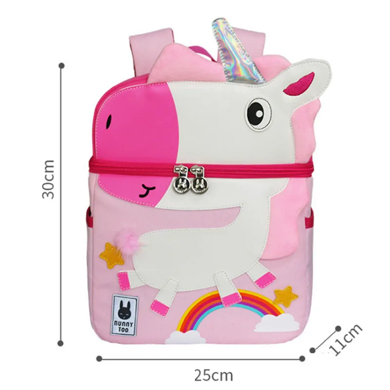 

Wholesale Children 3D Cartoon Dinosaur Anti-lost Unicorn Ect Design Girl Backpack Kindergarten Orthopedic Kids School Bags