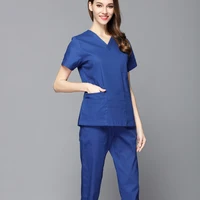 

Medical scrubs wholesale grey's anatomy short sleeve women's medical uniforms scrub sets dental clinic doctor's surgical clothes