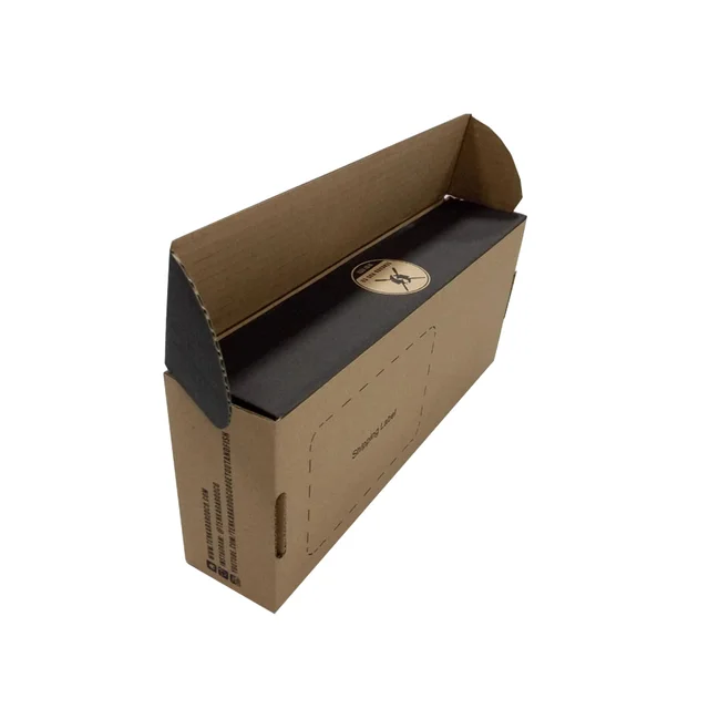 flexo printing natural brown corrugated tuck top paper box for