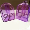 Cheap Purple Transparent Promotional PVC Backpack for school