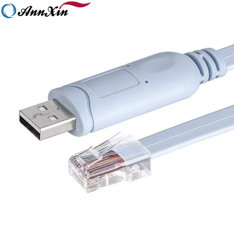 

High quality FTDI Chip USB to RS232 RJ45 Serial Cable 1.8M Blue For Cisc Routers