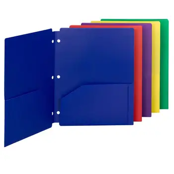 Custom Logo Plastic Pocket Folders With 3 Holes,Heavy Duty Star Folders ...