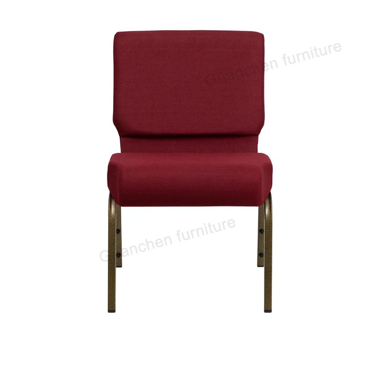 Iron Stackable Padded Church Chair With Under Rack For Prayer Buy