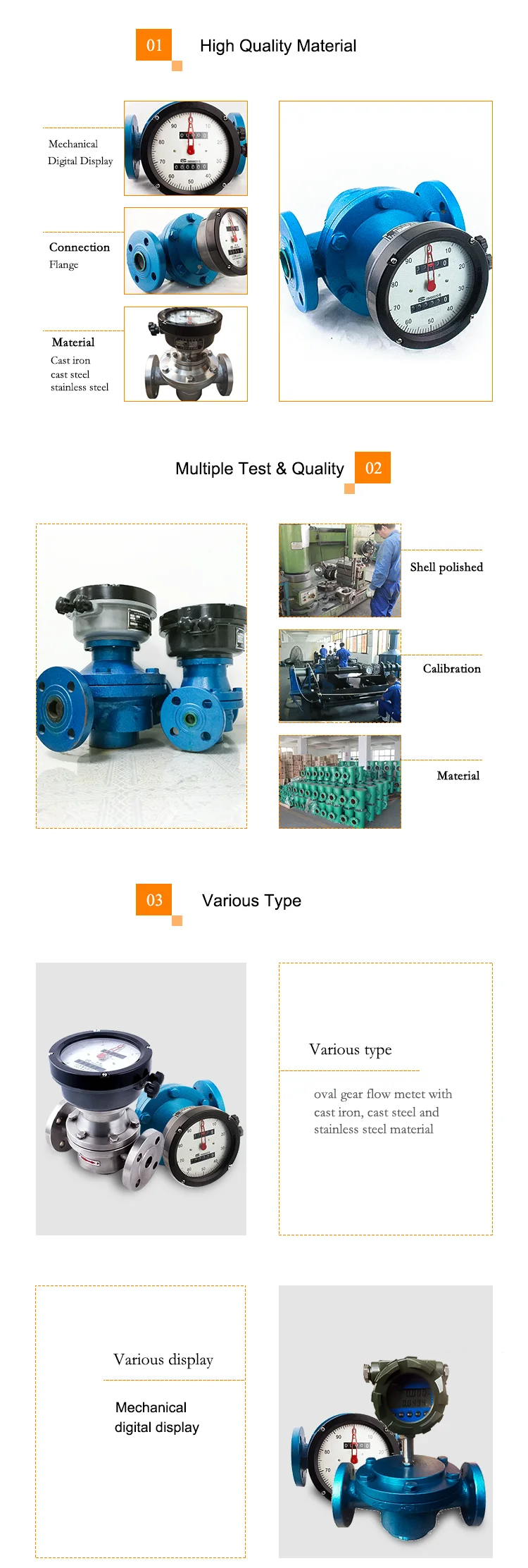 Digital Positive Displacement Diesel Fuel Oval Gear Meter