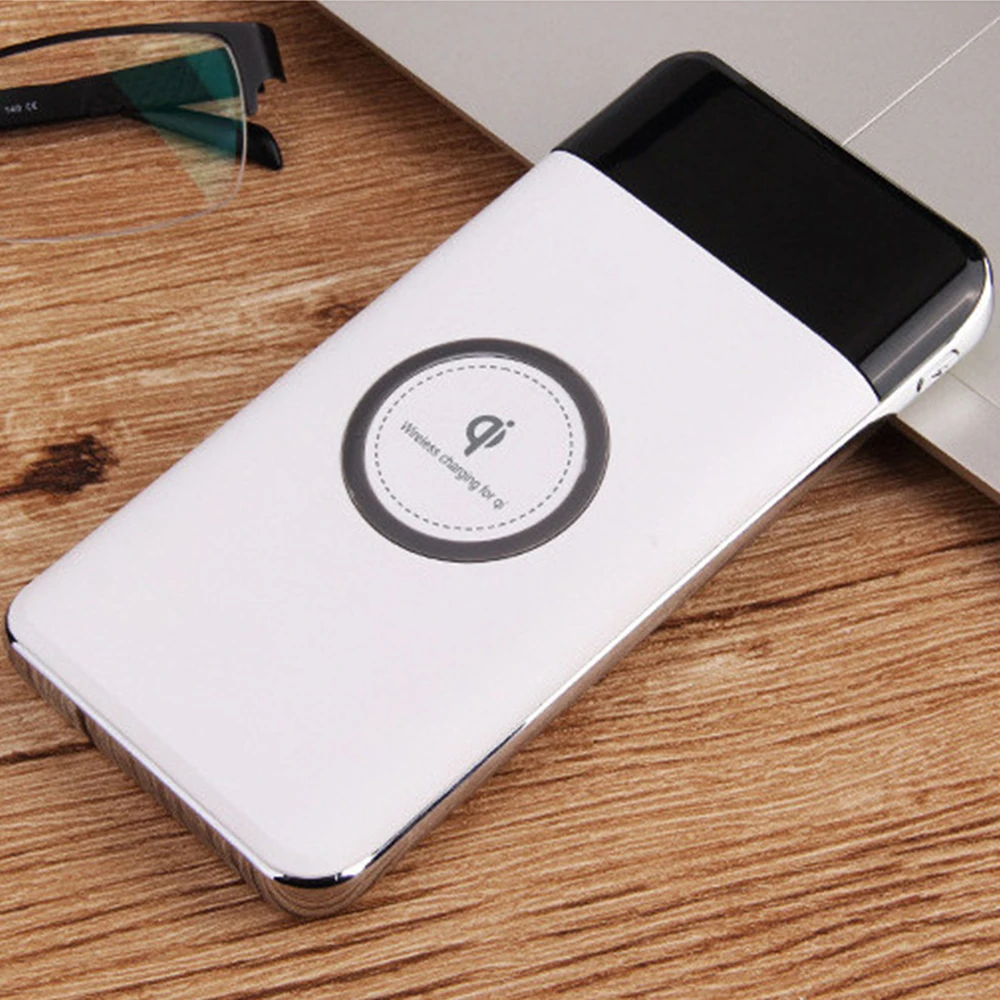 

fast charge wireless qi powerbank with mobile