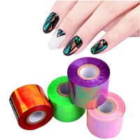 

10 Colors Broken Glass Nail Art Transfer Foil Starry Sky Glitter Decal 100 m/roll Holographic Nail Sticker