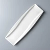 13 inch Ceramics dinnerware supplier wholesale products new design long rectangular restaurant plate Line Strip Plate ceramic