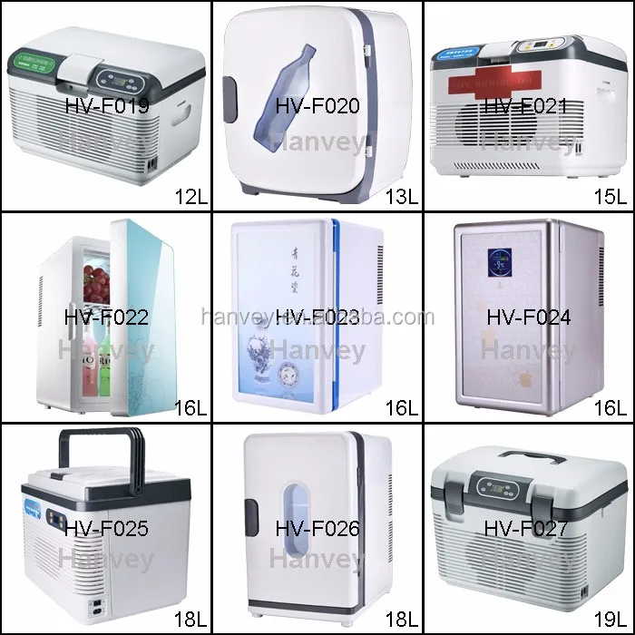 Hanvey Usb Desk Mini Car Fridge Display Battery Powered Glass Door