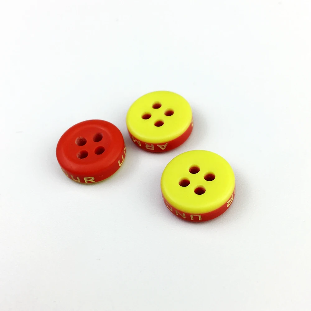 

custom personalized logo hot sale popular design Resin buttons for Clothing accessories, Any color available