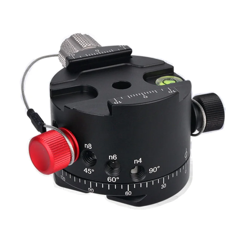 

Professional aluminum panoramic camera tripod ball head panorama head, Black/read/silver
