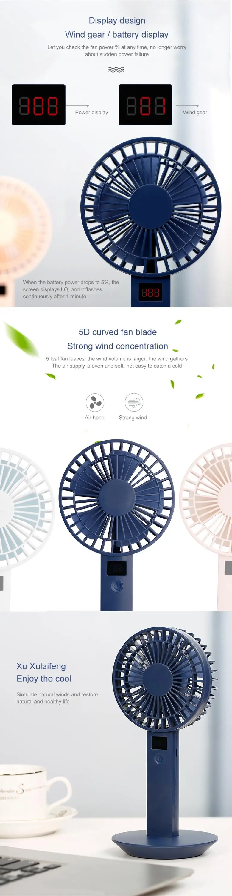 2019 North America Distributor Wanted Mini Handheld Portable Air Cooler Fan Rechargeable with Led Screen