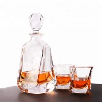 

Wholesale classical crystal luxury whiskey decanter glasses 6 whiskey bar set