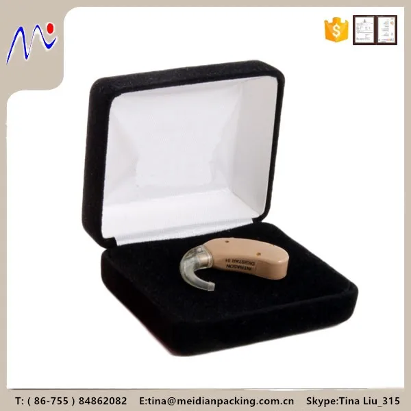 
Black Velvet Hearing Aid Storage Box 