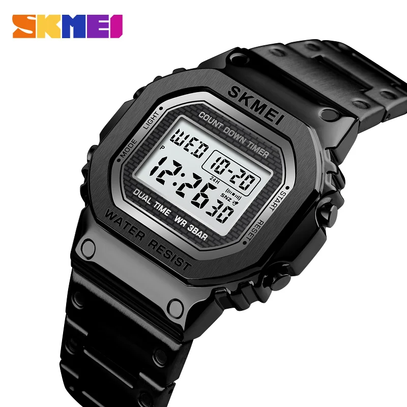 

Top Brand SKMEI Men's Watch Waterproof Chronograph Countdown men digital watch Fashion Outdoor Sport Wristwatch Alarm Clock1456