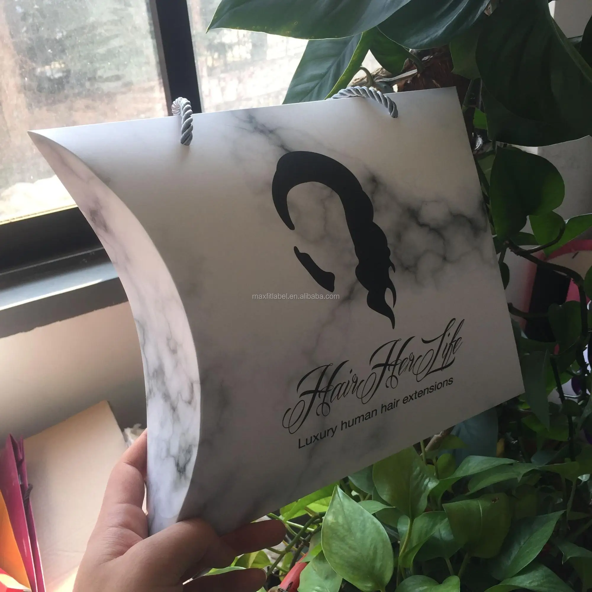 Custom Hair Extension Pillow Boxes,Personalised Pillow Box Packaging