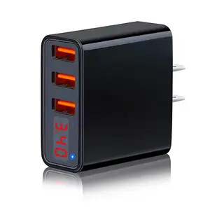 3 Port USB Wall Charger Volt LED Display