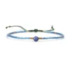 Handmade Bohemian Seed Beads Weave Drawstring Adjustable Bracelets Colorful Rope String with Pearl and Gemstone Ball Bracelet