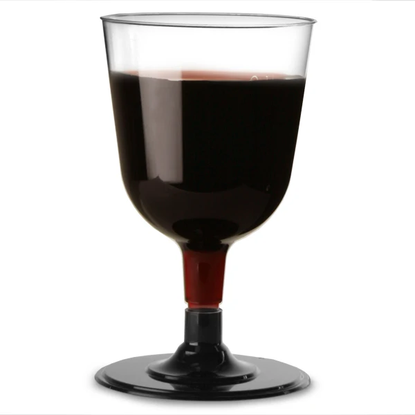 Disposable Black Stemwine Glasses Black 5.3oz / 150ml Buy Disposable