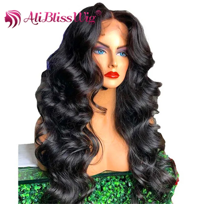 

Cuticle Aligned Hair Body Wave 100% virgin human black hair frontal lace wigs