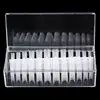 Super thin clear square french plain artificial nails beauty shape nail art products curve salon tip