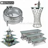 Luxury event and party supplies table top round chafer hot food display warmer buffet serving dishes