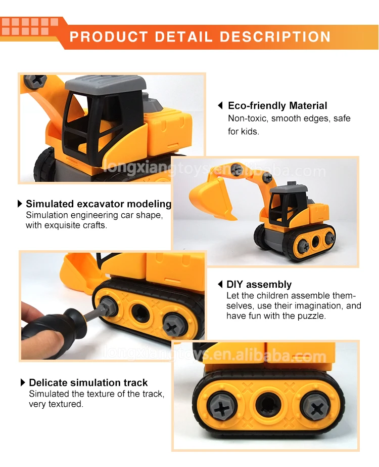 Diy Construction Truck Toy Kids Car DIY Assembly Car Toys