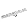 Stainless steel filter shower channel linear floor drain plastic filter stainless steel linear shower drain