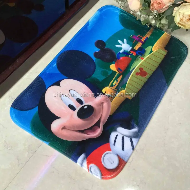 Mickey Mouse Design Child Floor Mats With Disney Fama