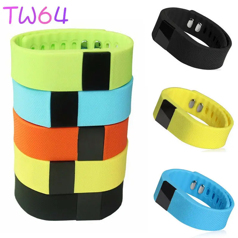 

Cheap 2016 CE RoHS Wholesale fitness sports silicone bracelet fitbit TW64 bluetooth smart band, Black;blue;grey;yellow;orange;green