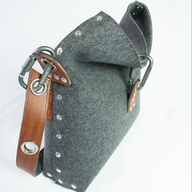 

Felt Handbag with fold over top Womans Purse Womans Handbag Gift for her, Black, gray or as required