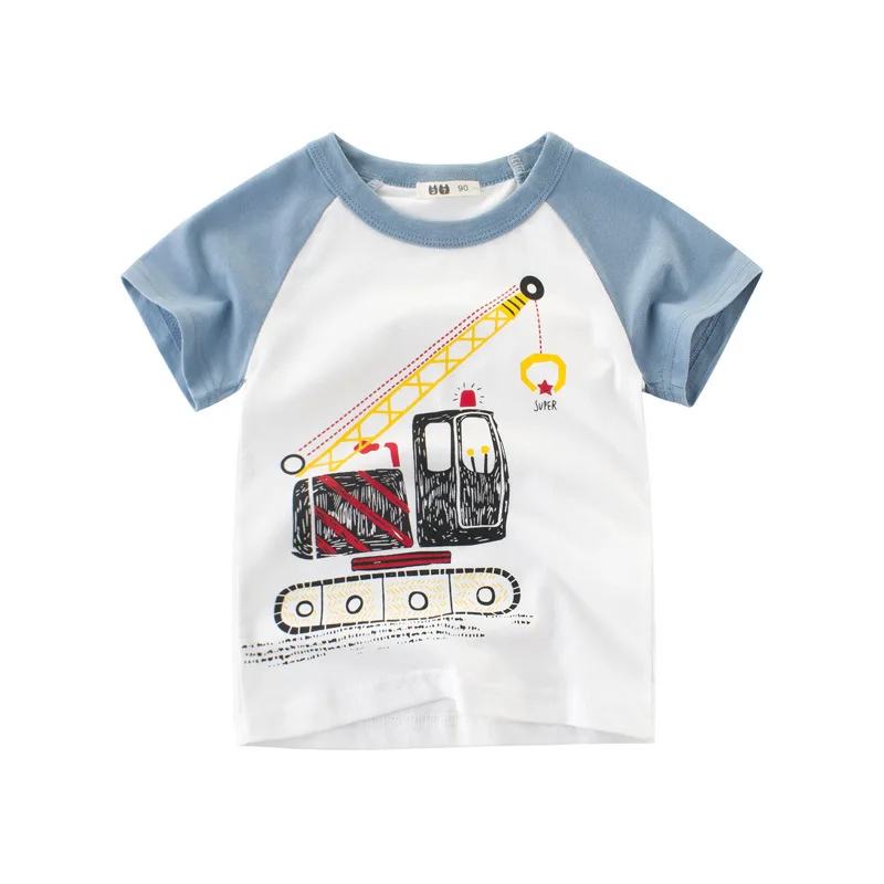 

Summer T-shirt kid clothing, cartoon car baby children clothes for boys wear