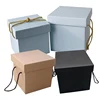 product box square christmas paper gift snack box packaging with handle creative