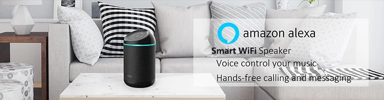 Wholesale custom smart home far field voice control enable alexa speaker portable BT wireless small Mini WiFi speaker - ANKUX.COM